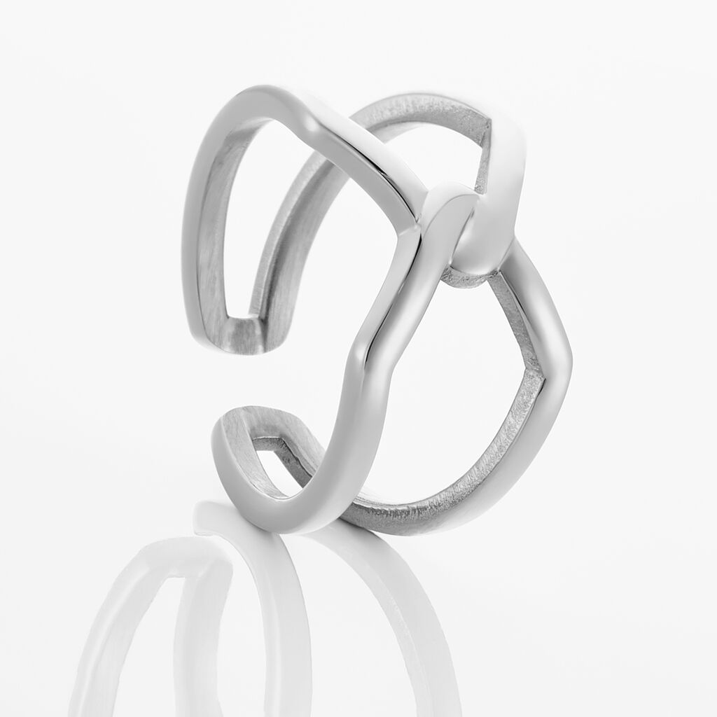 Bague Adelind Acier Blanc - Bagues fantaisie Femme | Histoire d’Or