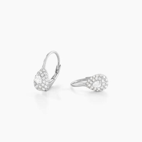 Boucles D'oreilles Pendantes Feyza Argent Blanc Oxyde De Zirconium - Boucles d'oreilles fantaisie Femme | Histoire d&rsquo;Or