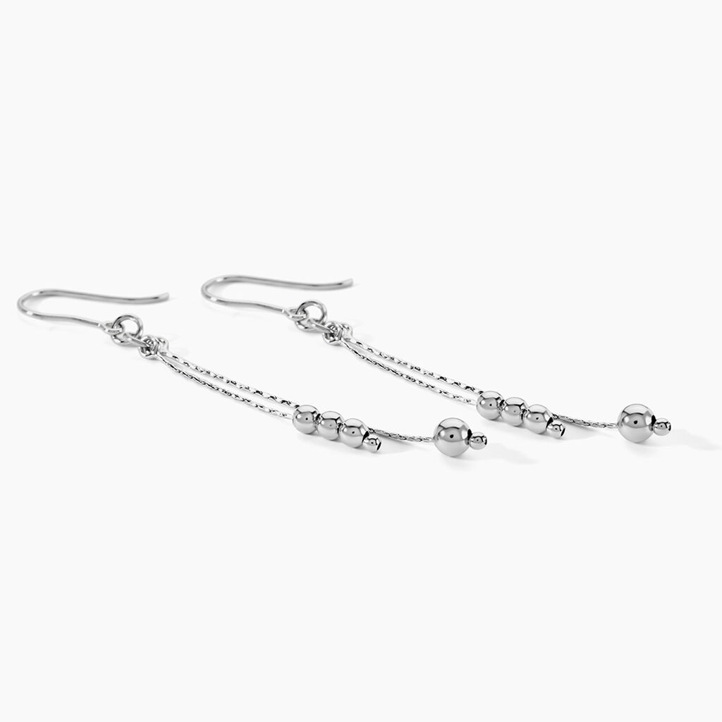 Boucles D'oreilles Pendantes Manou Argent Blanc - Boucles d'oreilles fantaisie Femme | Histoire d&rsquo;Or