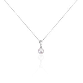 Collier Noame Argent Blanc Perle De Culture Et Oxyde De Zirconium - Colliers fantaisie Femme | Histoire d’Or