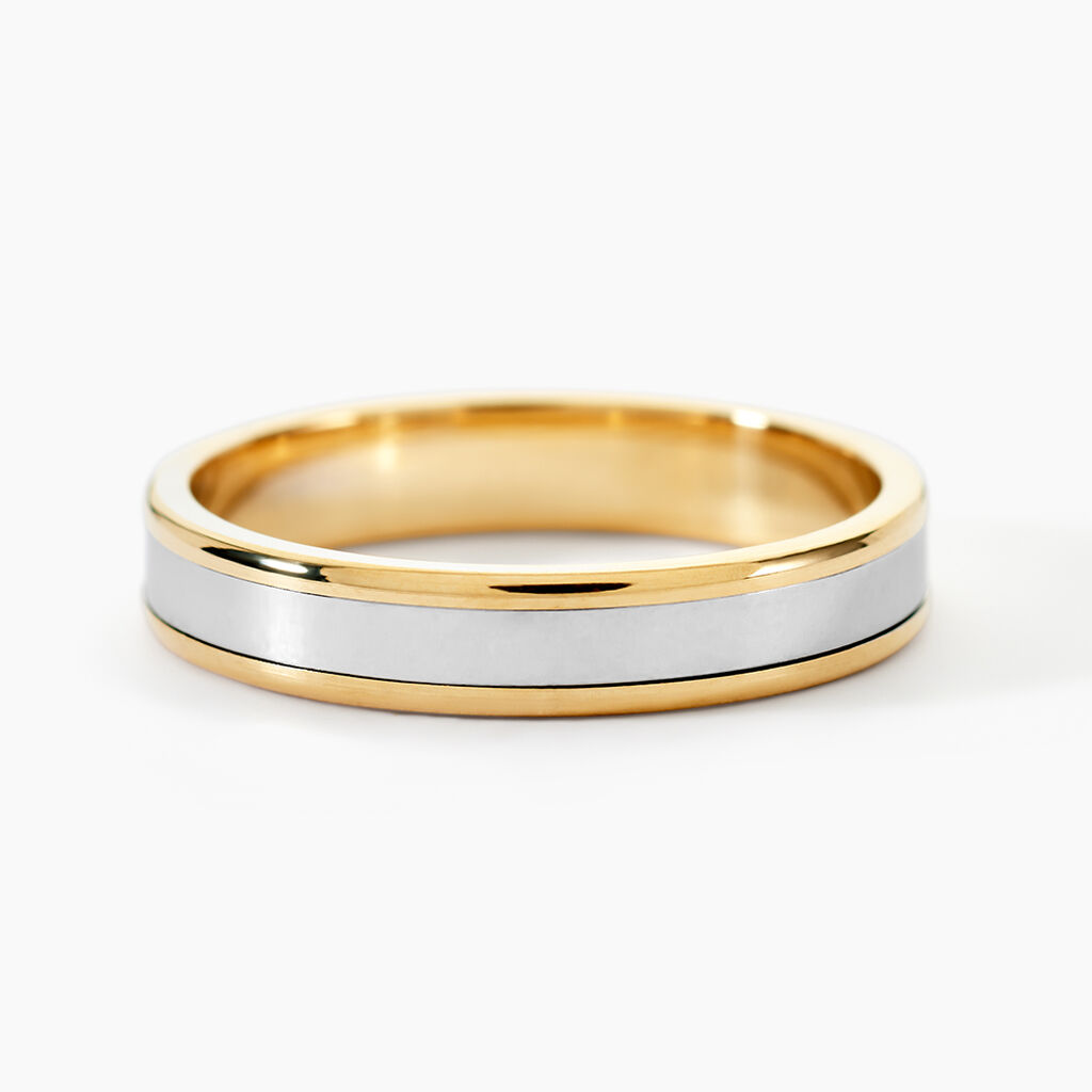 Alliance Hevan Ruban Or Bicolore - Alliances Unisex | Histoire d&rsquo;Or