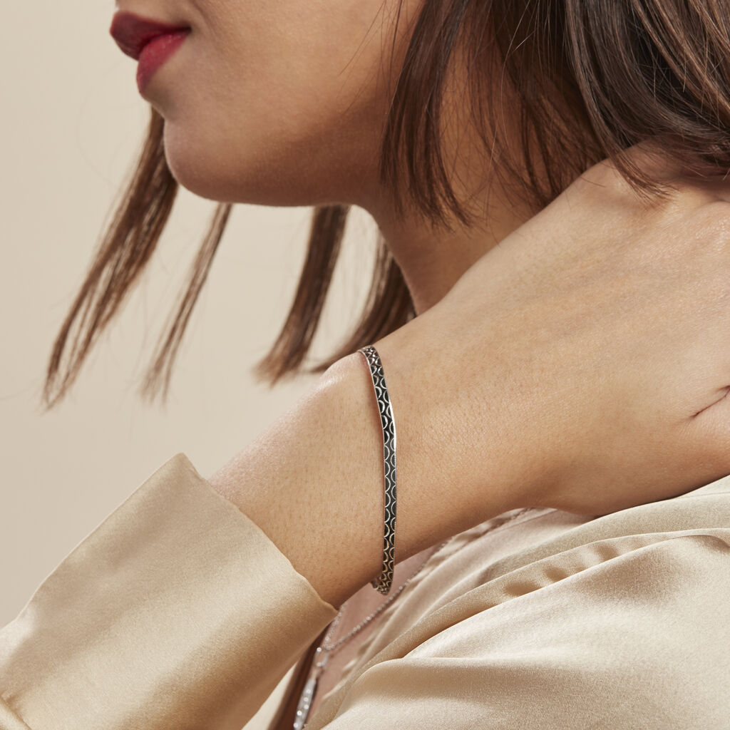 Bracelet Kalyane Argent Bicolore - Bracelets chaîne Femme | Histoire d’Or