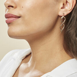 Boucles D'oreilles Pendantes Indi Plaqué Or Jaune - Boucles d'oreilles fantaisie Femme | Histoire d’Or