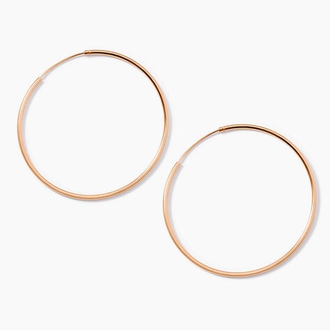 Créoles Argent Rose Olympia - Boucles d'oreilles créoles Femme | Histoire d’Or