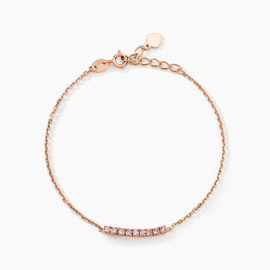Bracelet Rio Tennis Argent Rose Oxyde De Zirconium - Bracelets Femme | Histoire d’Or