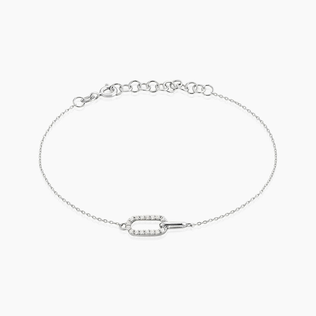 Bracelet Tracee Argent Blanc Oxyde De Zirconium