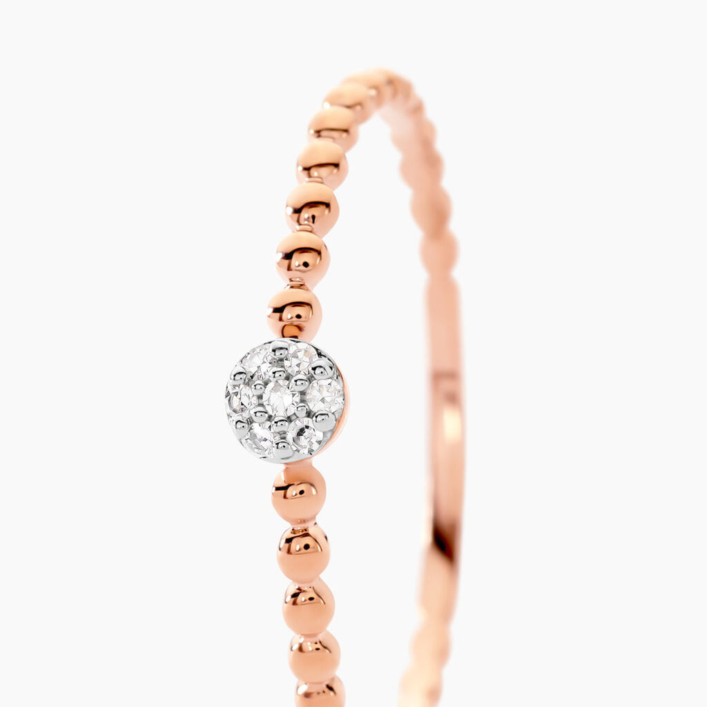 Bague Solitaire Gaxina Or Rose Diamant - Bagues solitaires Femme | Histoire d&rsquo;Or