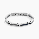Bracelet Jourdan Homme El Castillo Acier Bicolore Noir Et Blanc - Bracelets Homme | Histoire d&rsquo;Or