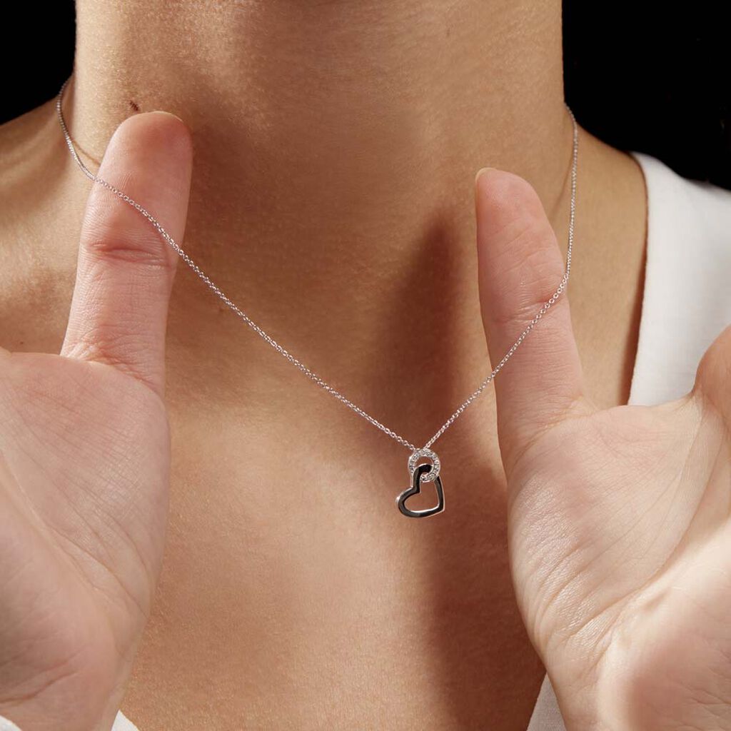 Collier Melesine Or Blanc Diamant - Colliers Femme | Histoire d’Or