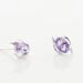 Boucles D'oreilles Puces Vrille Ovale Or Blanc Amethyste - Clous d'oreilles Femme | Histoire d’Or