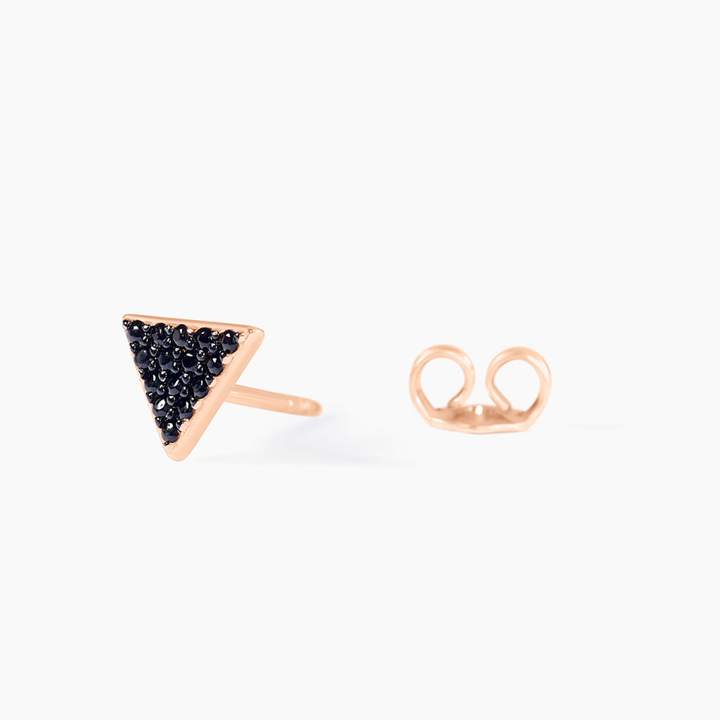 Boucles D'oreilles Puces Amellia Argent Rose Oxyde De Zirconium - Boucles d'oreilles fantaisie Femme | Histoire d’Or