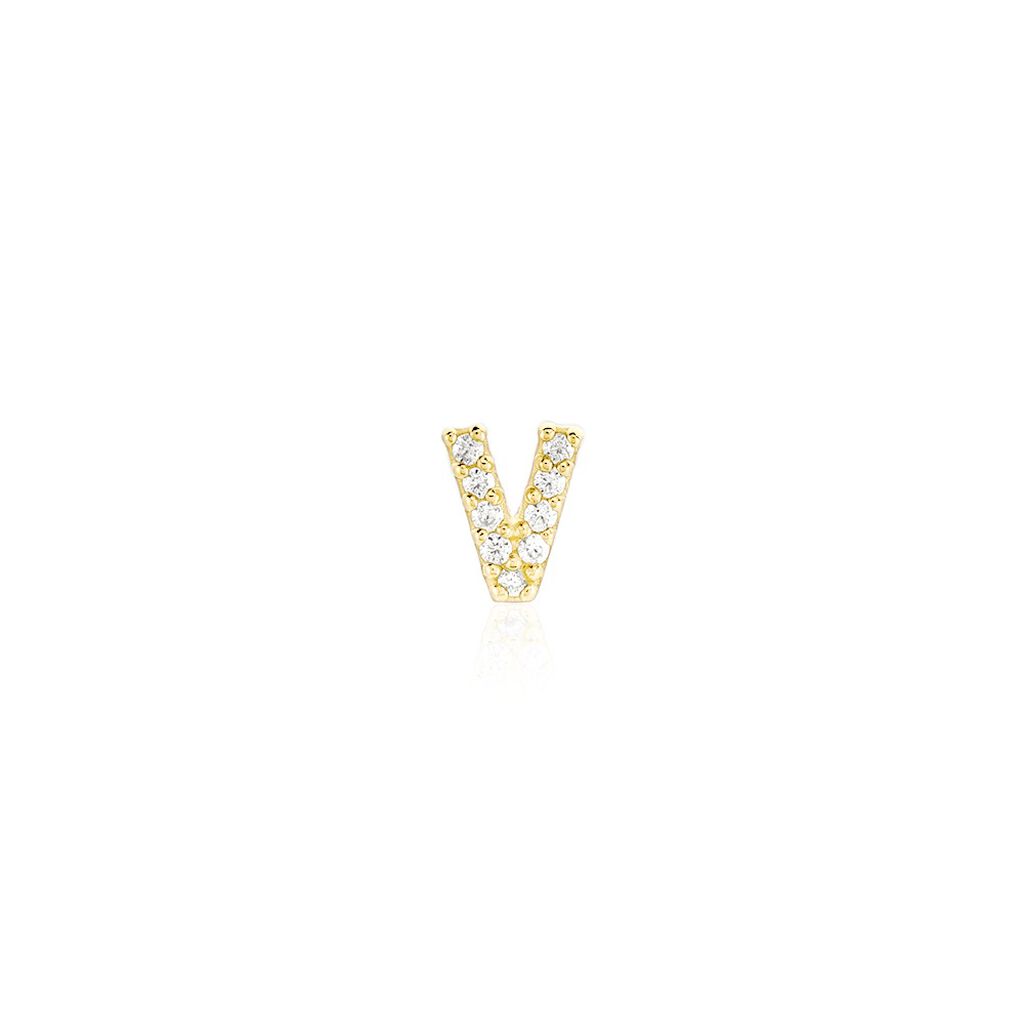 Boucle D'oreille Puce Unitaire Jodoca Or Jaune Oxyde De Zirconium - Clous d'oreilles Femme | Histoire d’Or