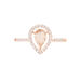 Bague Or Rose Morganite Et Diamant - Bagues solitaires Femme | Histoire d’Or