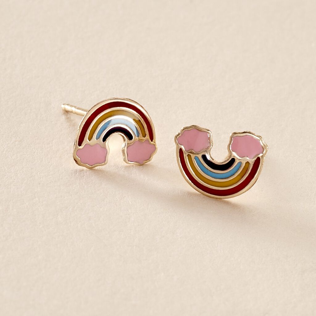 Boucles D'oreilles Puces Raine Or Jaune - Clous d'oreilles Enfant | Histoire d’Or