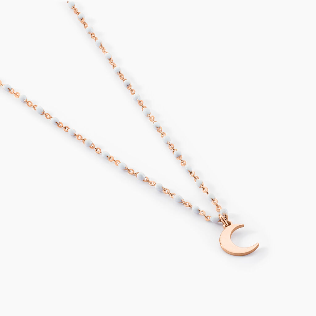 Collier Mimosa Argent Rose - Ras de cou Femme | Histoire d&rsquo;Or