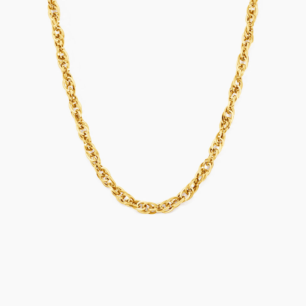 Chaine Lady Code Acier Jaune - Chaines Femme | Histoire d&rsquo;Or