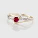 Bague Tanissia Or Jaune Rubis - Bagues solitaires Femme | Histoire d’Or