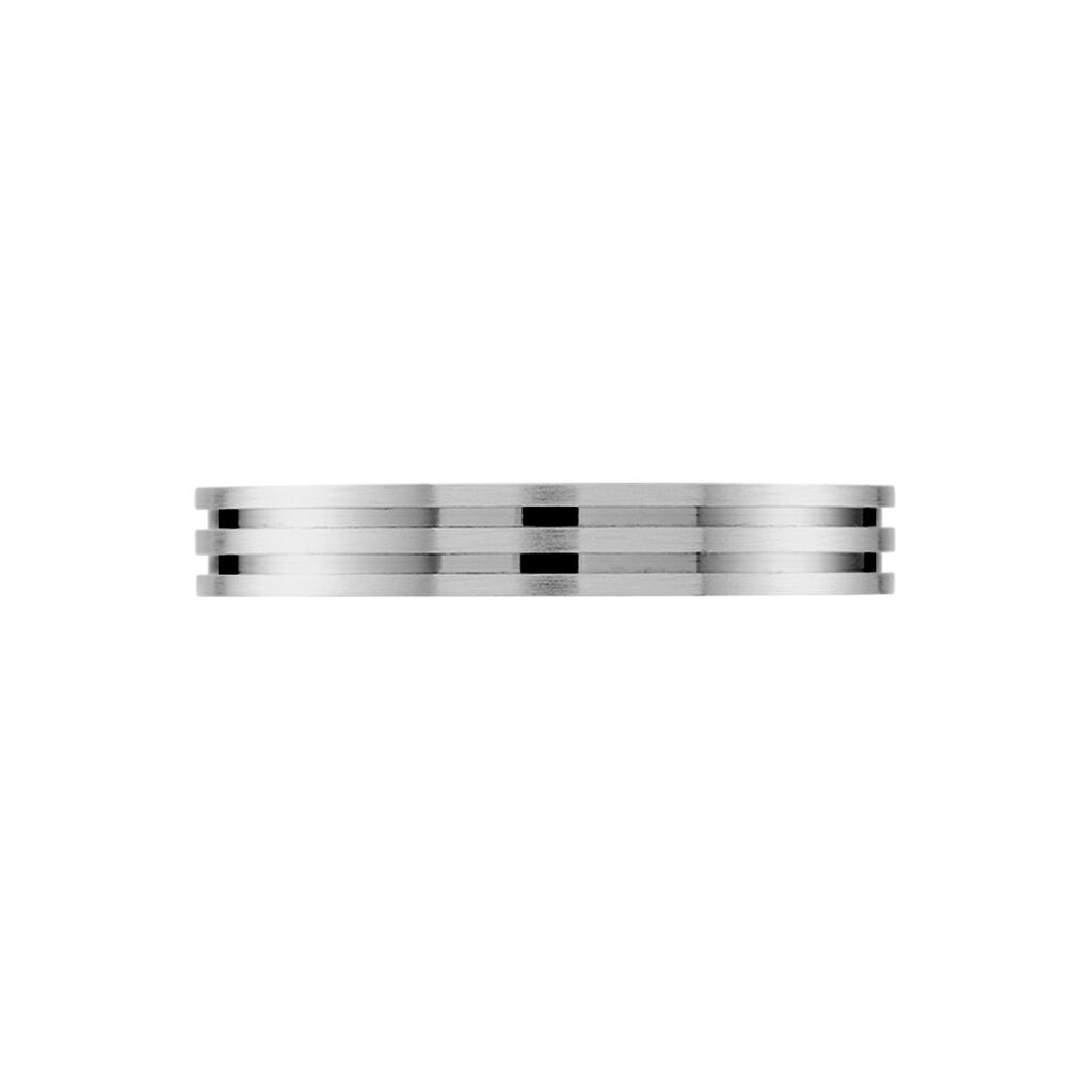 Alliance Rhodium Ruban Plat Palladium Bicolore - Alliances Homme | Histoire d’Or
