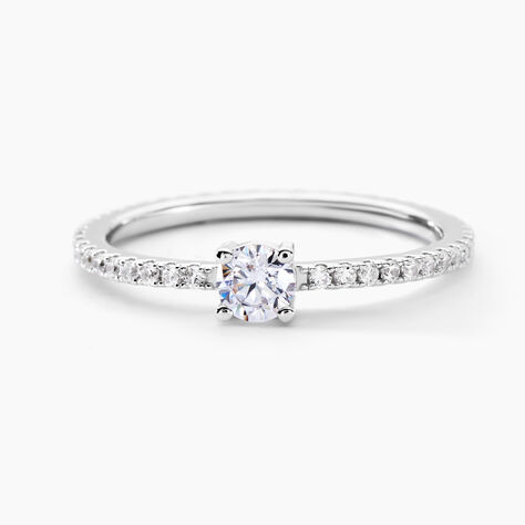 Bague Solitaire Ursi Argent Blanc Oxyde De Zirconium - Bagues solitaires Femme | Histoire d’Or