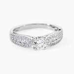 Bague Solitaire Stockholm Or Blanc Diamant - Bagues de fian&ccedil;ailles vintage Femme | Histoire d&rsquo;Or