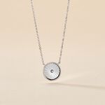 Collier Erina Argent Blanc Nacre Oxyde De Zirconium - Colliers fantaisie Femme | Histoire d&rsquo;Or