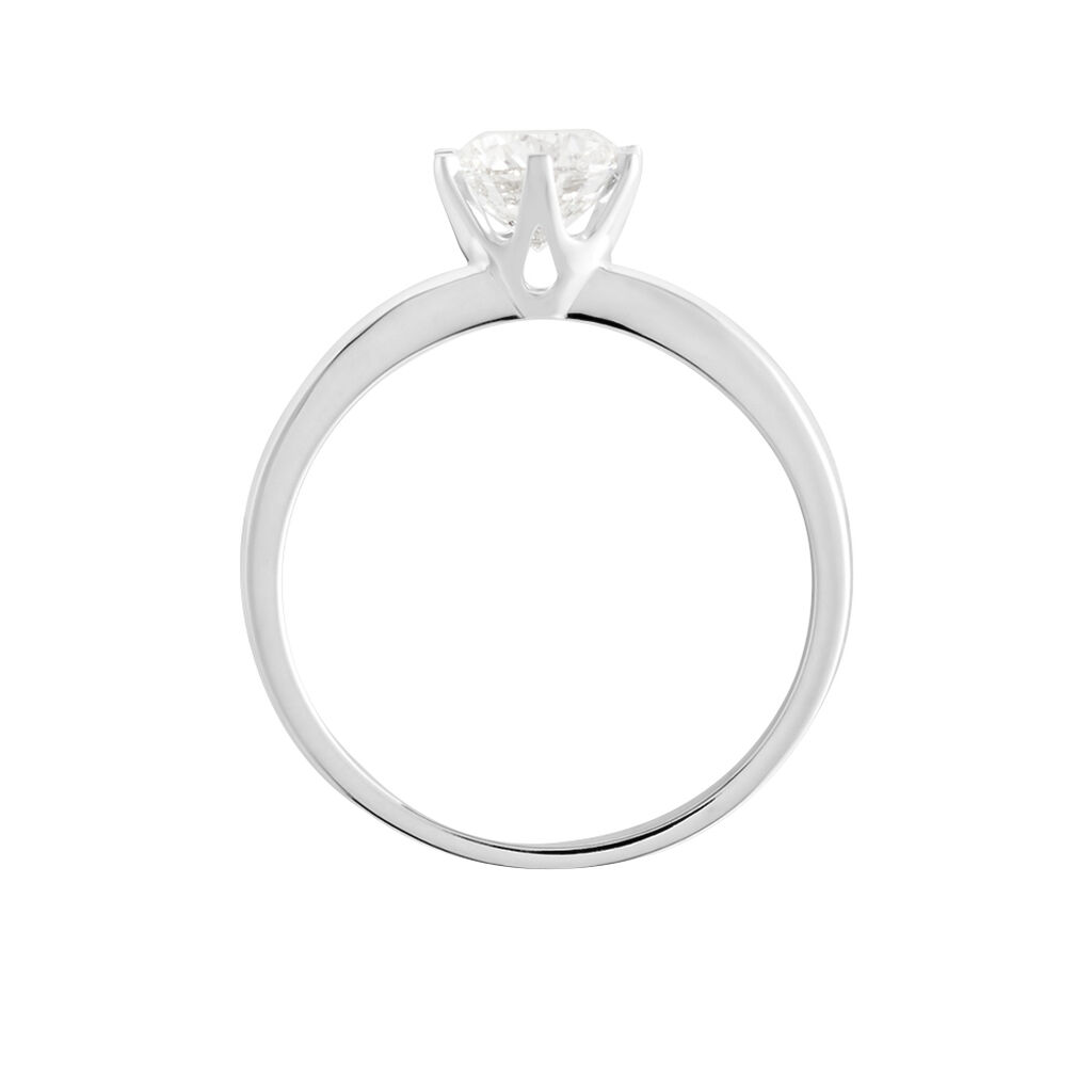 Bague Solitaire Natalia Or Blanc Diamant Synthetique - Bagues solitaires Femme | Histoire d’Or