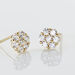 Boucles D'oreilles Puces Eleanor Fleur Or Jaune Oxyde De Zirconium - Clous d'oreilles Femme | Histoire d’Or