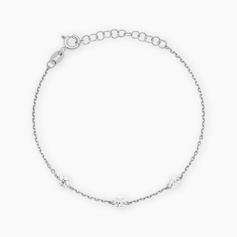 Bracelet Noha Argent Blanc Oxyde De Zirconium - Collection Eté Femme | Histoire d’Or