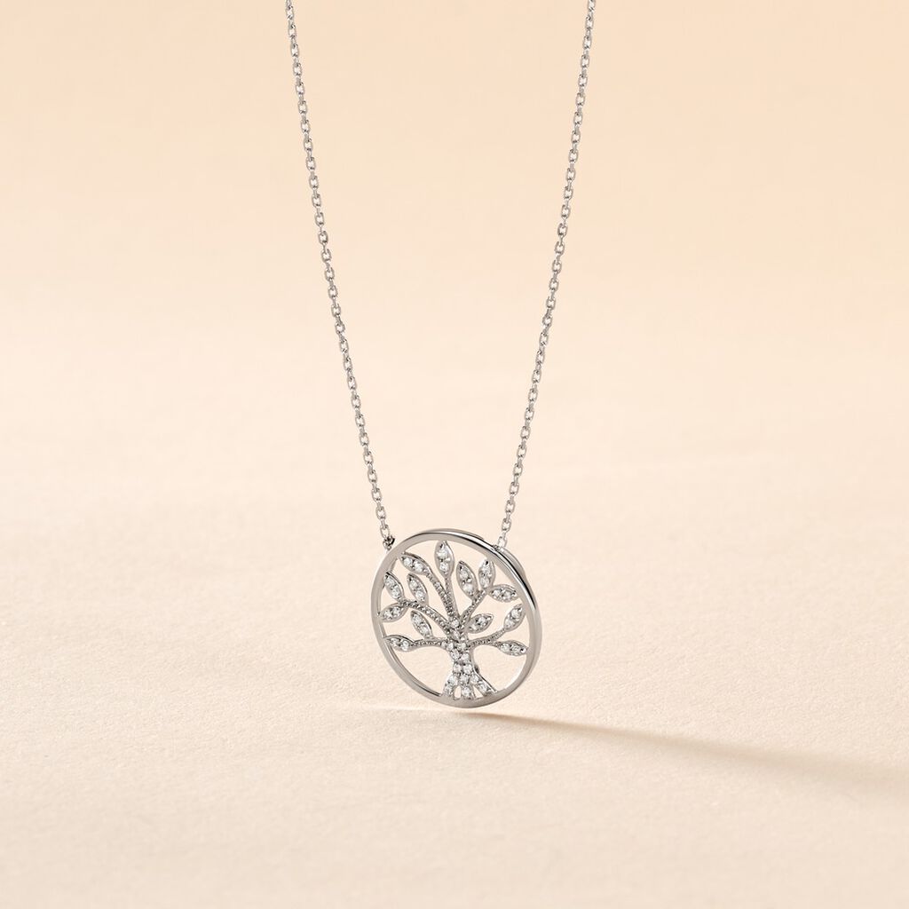 Collier Norina Or Blanc Diamant - Colliers Femme | Histoire d&rsquo;Or