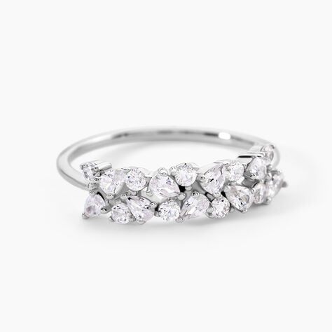 Bague Magma Argent Blanc Oxyde De Zirconium - Bagues avec pierre Femme | Histoire d&rsquo;Or