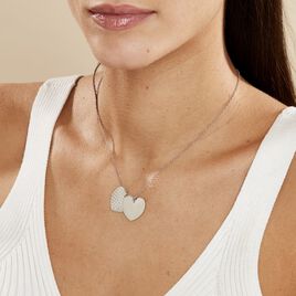 Collier Yrina Argent Blanc - Colliers Coeur Femme | Histoire d’Or