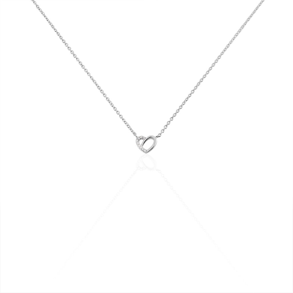 Collier Dorthea Argent Blanc Oxyde De Zirconium - Colliers fantaisie Femme | Histoire d&rsquo;Or
