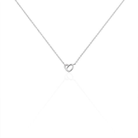 Collier Dorthea Argent Blanc Oxyde De Zirconium - Colliers fantaisie Femme | Histoire d&rsquo;Or