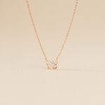 Collier Court Argent Rose Anne-lise Oxyde De Zirconium - Ras de cou Femme | Histoire d&rsquo;Or