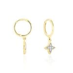 Cr&eacute;oles Delicatesse Or Jaune Diamant - Boucles d'oreilles cr&eacute;oles Femme | Histoire d&rsquo;Or