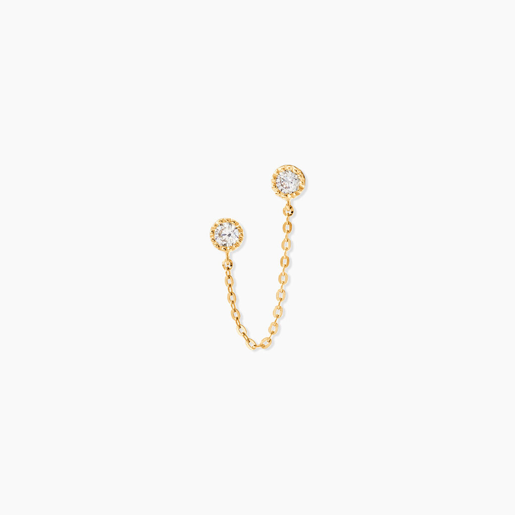 Bijou D'oreille Unitaire Camila Or Jaune Oxyde De Zirconium - Piercings d'oreilles Femme | Histoire d&rsquo;Or
