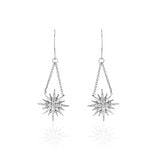 Boucles D'oreilles Pendantes Berta Argent Blanc Oxyde De Zirconium - Boucles d'oreilles empierr&eacute;es Femme | Histoire d&rsquo;Or