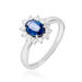 Bague Vladimir Or Blanc Saphir Et Diamant - Bagues solitaires Femme | Histoire d’Or