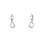 Boucles D'oreilles Puces Samy Or Blanc Diamant - Clous d'oreilles Femme | Histoire d&rsquo;Or