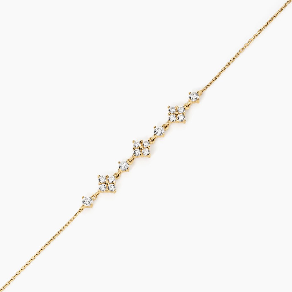 Bracelet Majestueuse Or Jaune Oxyde De Zirconium - Bracelets Femme | Histoire d&rsquo;Or