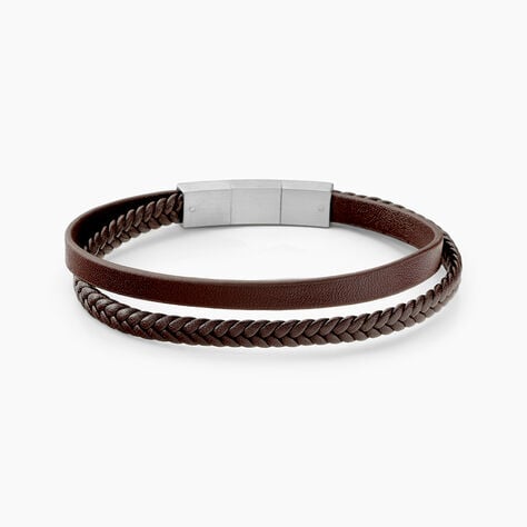 Bracelet Jourdan Cuir De Vache Marron - Bracelets Homme | Histoire d&rsquo;Or