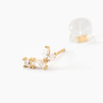 Boucles D'oreilles Puces Lizaveta Or Jaune Oxyde De Zirconium - Clous d'oreilles Femme | Histoire d&rsquo;Or