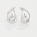 Boucles D'oreilles Puces Helie Goutte Or Blanc Oxyde De Zirconium - Clous d'oreilles Femme | Histoire d’Or