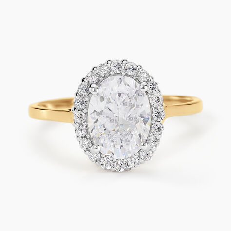 Bague Solitaire Cillie Or Jaune Oxyde De Zirconium - Bagues solitaires Femme | Histoire d&rsquo;Or
