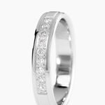 Alliance Serti Pave Or Blanc Diamant - Alliances Unisex | Histoire d&rsquo;Or