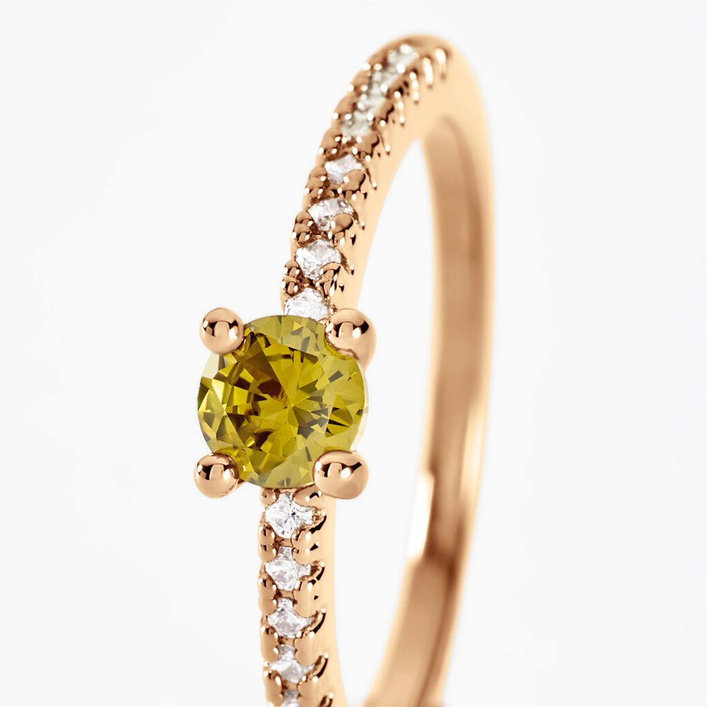 Bague Mireilla Plaqué Or Doré Oxyde De Zirconium - Bagues solitaires Femme | Histoire d’Or
