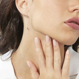 Boucles D'oreilles Pendantes Arenale Or Jaune Amethyste - Boucles d'oreilles pendantes Femme | Histoire d’Or