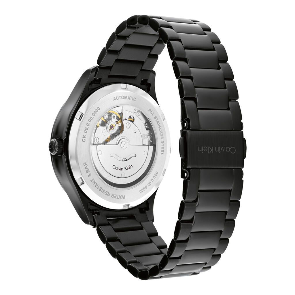Montre Calvin Klein Iconic Automatic Noir - Id&eacute;es cadeaux Homme | Histoire d&rsquo;Or
