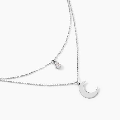 Collier Astre Argent Blanc Oxyde De Zirconium - Colliers fantaisie Femme | Histoire d’Or