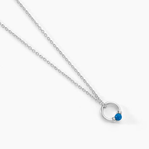 Collier Laelle Argent Blanc Turquoise - Colliers fantaisie Femme | Histoire d&rsquo;Or